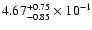 $\rm 4.67_{-0.85}^{+0.75} \times 10^{-1}$