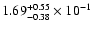 $\rm 1.69_{-0.38}^{+0.55} \times 10^{-1}$