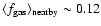 $\langle
f_{\rm gas}\rangle_{\rm nearby} \sim 0.12$