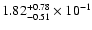 $\rm 1.82_{-0.51}^{+0.78} \times 10^{-1}$