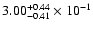 $\rm 3.00_{-0.41}^{+0.44} \times 10^{-1}$
