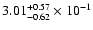 $\rm 3.01_{-0.62}^{+0.57} \times 10^{-1}$