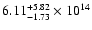 $\rm 6.11_{-1.73}^{+5.82} \times 10^{14}$