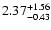 $\rm 2.37_{-0.43}^{+1.56}$