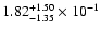 $\rm 1.82_{-1.35}^{+1.50} \times 10^{-1}$