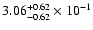 $\rm 3.06_{-0.62}^{+0.62} \times 10^{-1}$