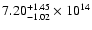 $\rm 7.20_{-1.02}^{+1.45} \times 10^{14}$