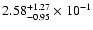 $\rm 2.58_{-0.95}^{+1.27} \times 10^{-1}$