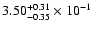 $\rm 3.50_{-0.35}^{+0.31} \times 10^{-1}$