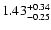 $\rm 1.43_{-0.25}^{+0.34}$
