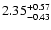 $\rm 2.35_{-0.43}^{+0.57}$