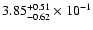 $\rm 3.85_{-0.62}^{+0.51} \times 10^{-1}$