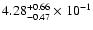 $\rm 4.28_{-0.47}^{+0.66} \times 10^{-1}$