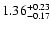 $\rm 1.36_{-0.17}^{+0.23}$