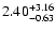 $\rm 2.40_{-0.63}^{+3.16}$