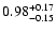 $\rm0.98_{-0.15}^{+0.17}$