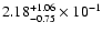$\rm 2.18_{-0.75}^{+1.06} \times 10^{-1}$