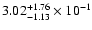 $\rm 3.02_{-1.13}^{+1.76} \times 10^{-1}$