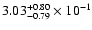 $\rm 3.03_{-0.79}^{+0.80} \times 10^{-1}$