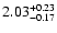 $\rm 2.03_{-0.17}^{+0.23}$