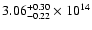 $\rm 3.06_{-0.22}^{+0.30} \times 10^{14}$