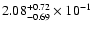 $\rm 2.08_{-0.69}^{+0.72} \times 10^{-1}$