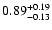 $\rm0.89_{-0.13}^{+0.19}$