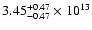 $\rm 3.45_{-0.47}^{+0.47} \times 10^{13}$