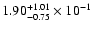 $\rm 1.90_{-0.75}^{+1.01} \times 10^{-1}$