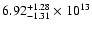 $\rm 6.92_{-1.31}^{+1.28} \times 10^{13}$