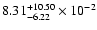 $\rm 8.31_{-6.22}^{+10.50} \times 10^{-2}$