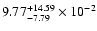 $\rm 9.77_{-7.79}^{+14.59} \times 10^{-2}$