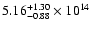 $\rm 5.16_{-0.88}^{+1.30} \times 10^{14}$