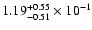 $\rm 1.19_{-0.51}^{+0.55} \times 10^{-1}$