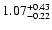 $\rm 1.07_{-0.22}^{+0.43}$