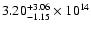 $\rm 3.20_{-1.15}^{+3.06} \times 10^{14}$