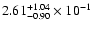 $\rm 2.61_{-0.90}^{+1.04} \times 10^{-1}$