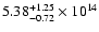 $\rm 5.38_{-0.72}^{+1.25} \times 10^{14}$