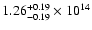 $\rm 1.26_{-0.19}^{+0.19} \times 10^{14}$