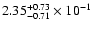 $\rm 2.35_{-0.71}^{+0.73} \times 10^{-1}$