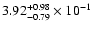 $\rm 3.92_{-0.79}^{+0.98} \times 10^{-1}$