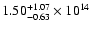 $\rm 1.50_{-0.63}^{+1.07} \times 10^{14}$