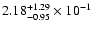 $\rm 2.18_{-0.95}^{+1.29} \times 10^{-1}$
