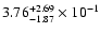 $\rm 3.76_{-1.87}^{+2.69} \times 10^{-1}$