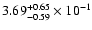 $\rm 3.69_{-0.59}^{+0.65} \times 10^{-1}$