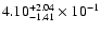 $\rm 4.10_{-1.41}^{+2.04} \times 10^{-1}$