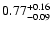 $\rm0.77_{-0.09}^{+0.16}$