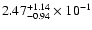 $\rm 2.47_{-0.94}^{+1.14} \times 10^{-1}$