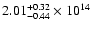 $\rm 2.01_{-0.44}^{+0.32} \times 10^{14}$