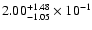 $\rm 2.00_{-1.05}^{+1.48} \times 10^{-1}$